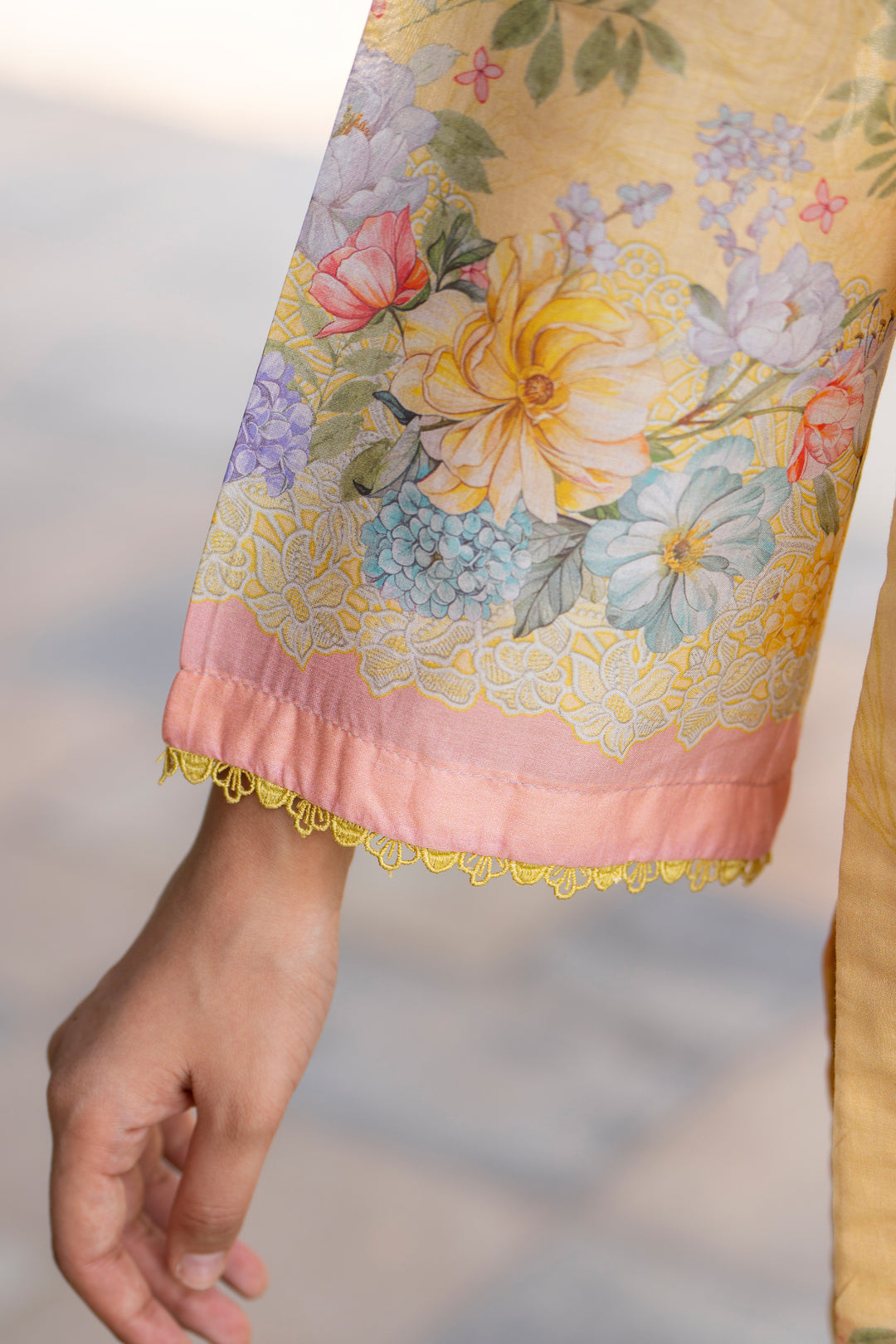 3 Pcs Unstitched Lemon Lawn - SU25V18-S3 - JACQUARD CLOTHING