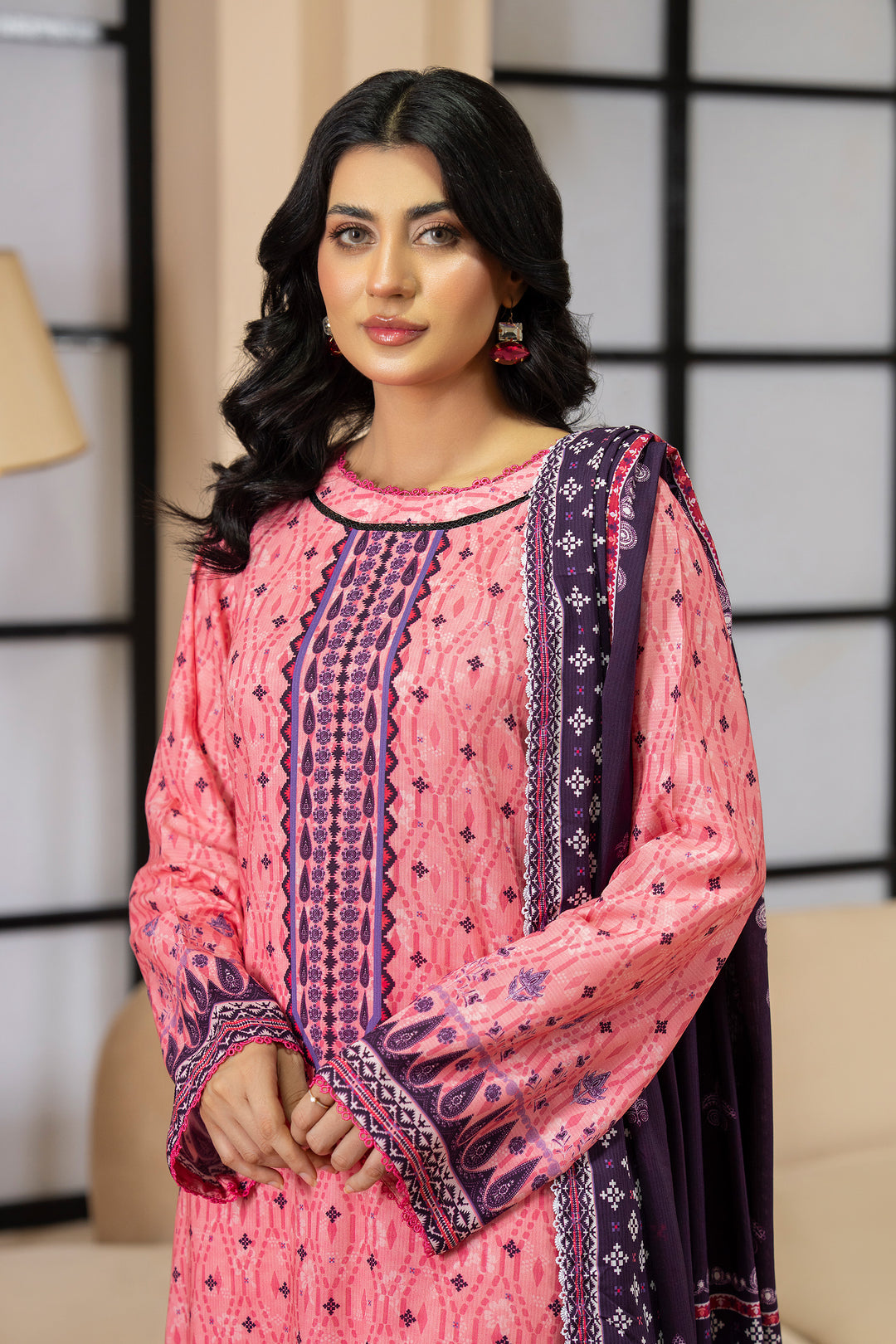 3 Piece Unstitched Geraldine Premium Linen