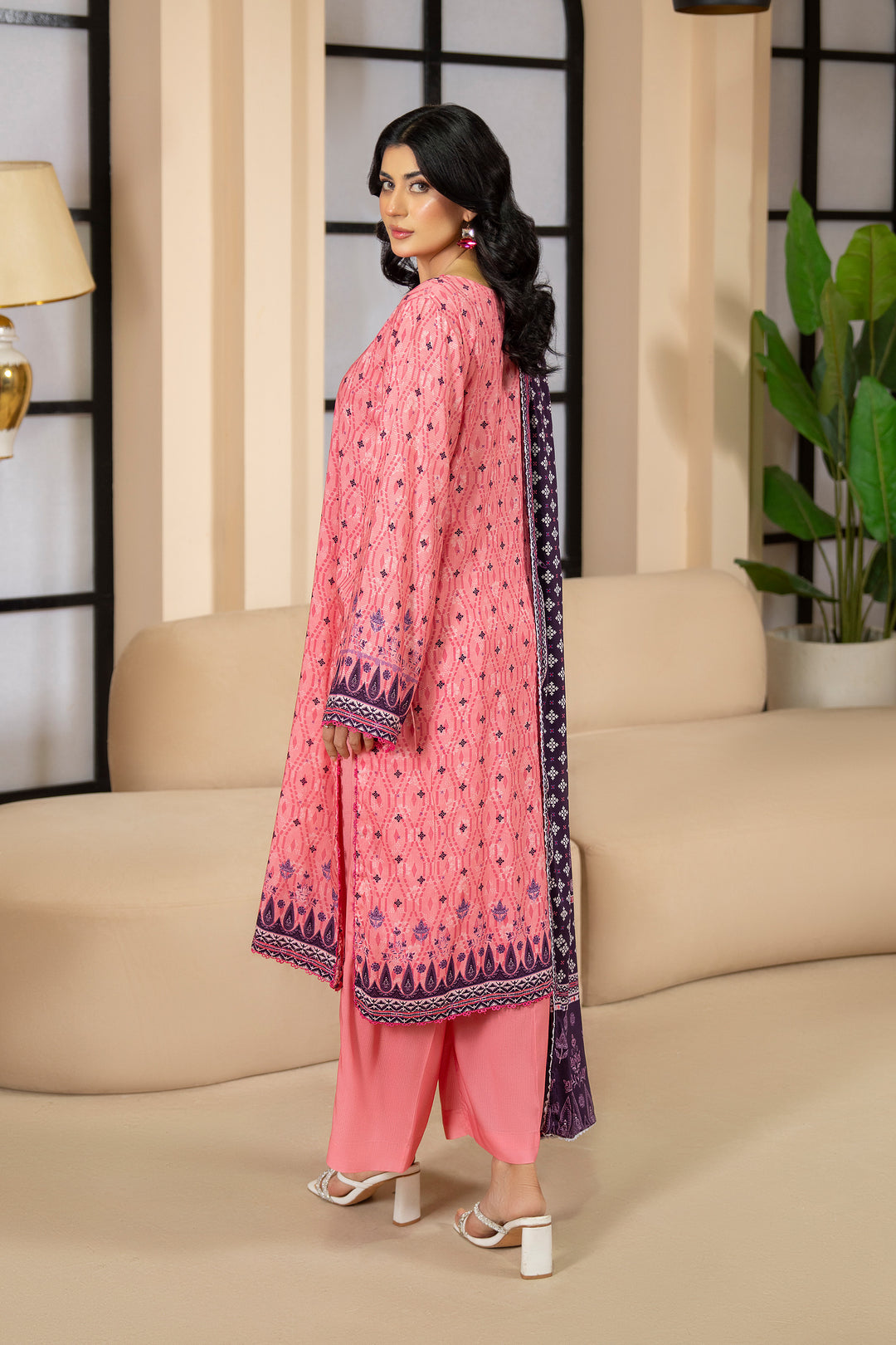 3 Piece Unstitched Geraldine Premium Linen