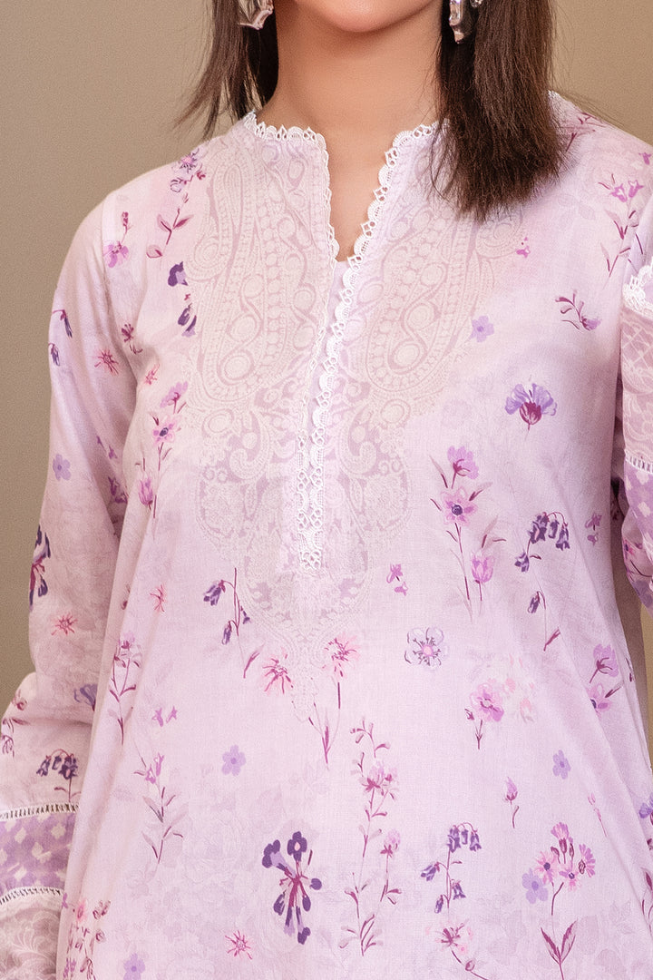3 Piece Unstitched Lilac Premium Lawn - SU25V15-S9 - JACQUARD CLOTHING