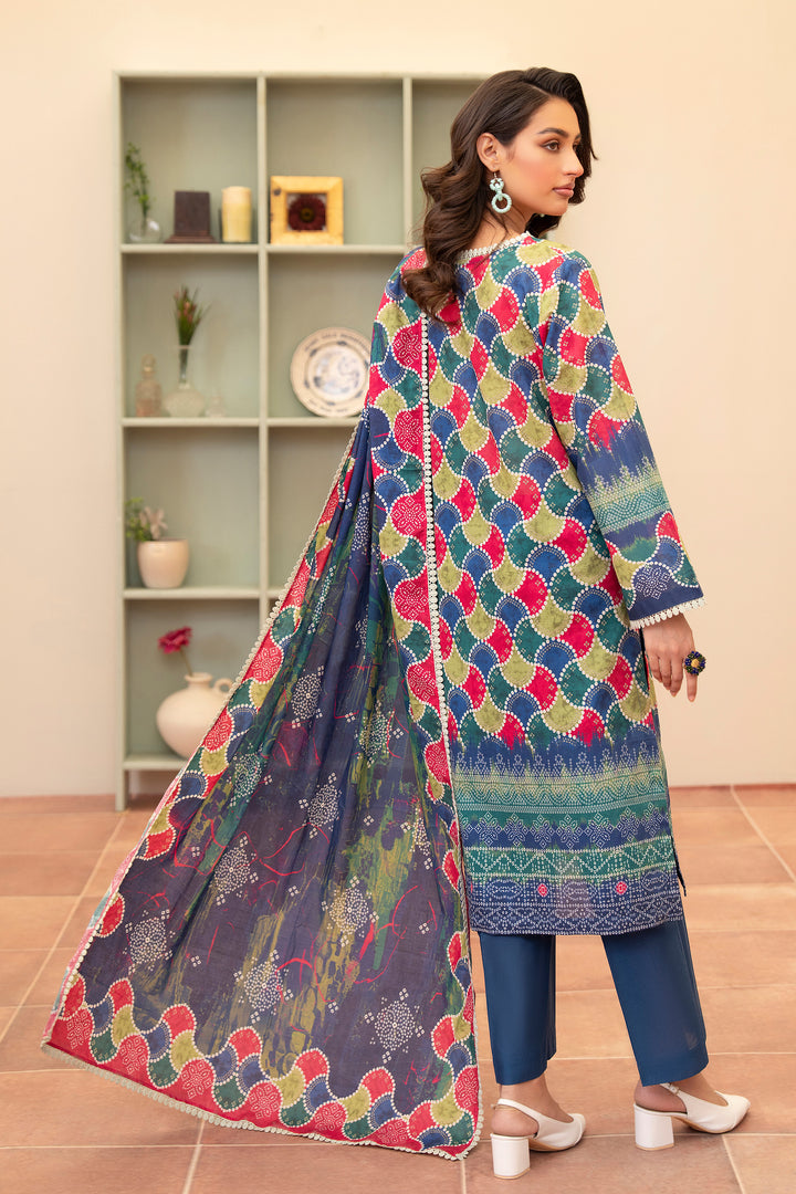 3 Piece Unstitched Multi Premium Lawn - SU25V12-S5 - JACQUARD CLOTHING