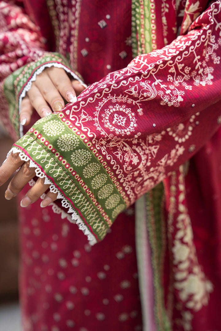 3 Piece Unstitched Rich Maroon Premium Linen
