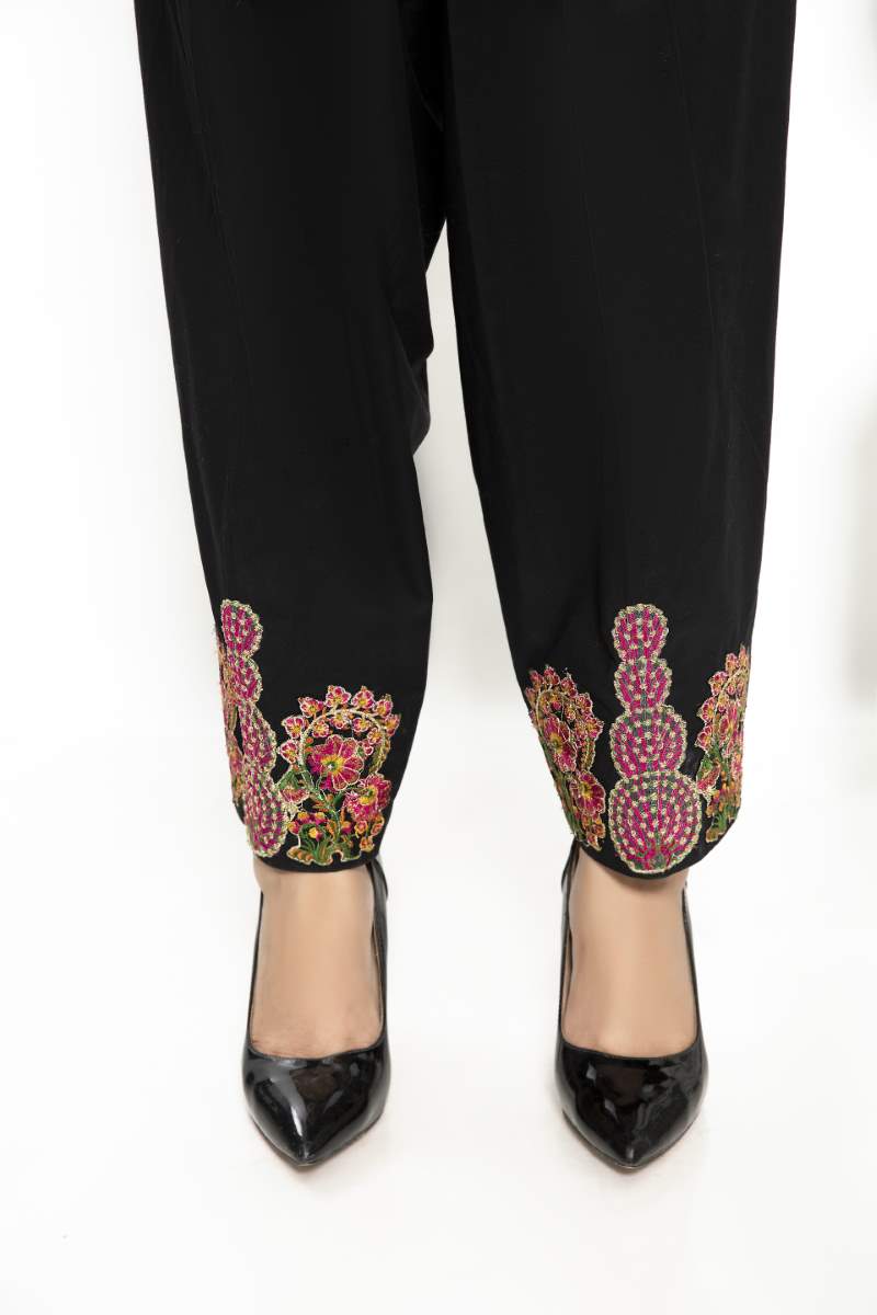 CAMRIC SHALWAR / EASTERN BLACK - Jacquard.pk