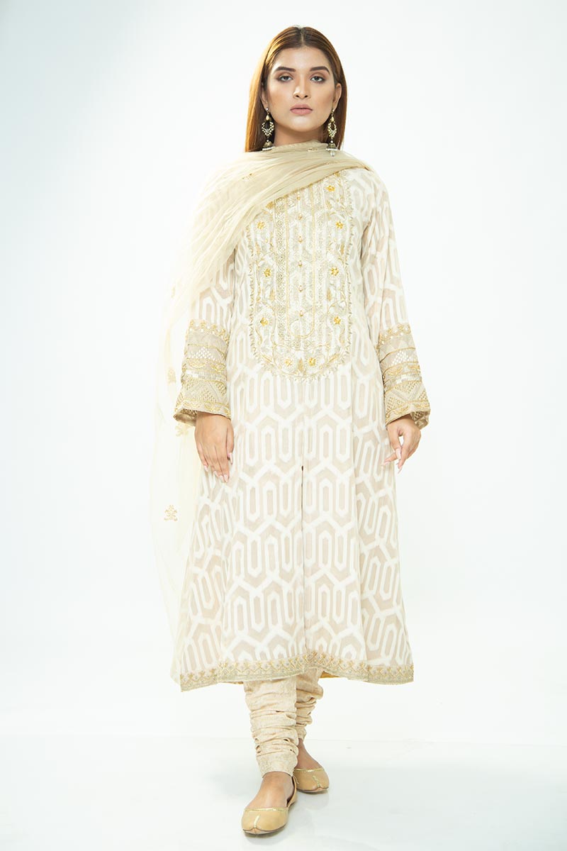 BEIGE MEHAL - Jacquard.pk