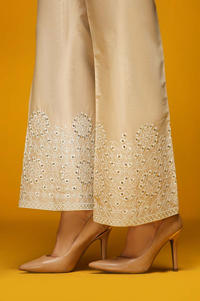 CAMBRIC TROUSER / BEIGE SWIRLS - Jacquard.pk