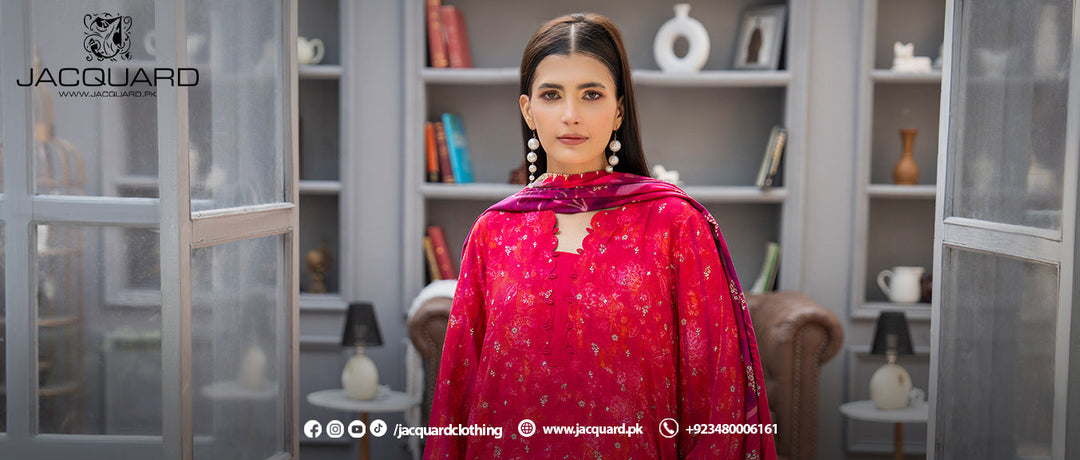 Women Unstitched Suit _ Jacquard Clothing