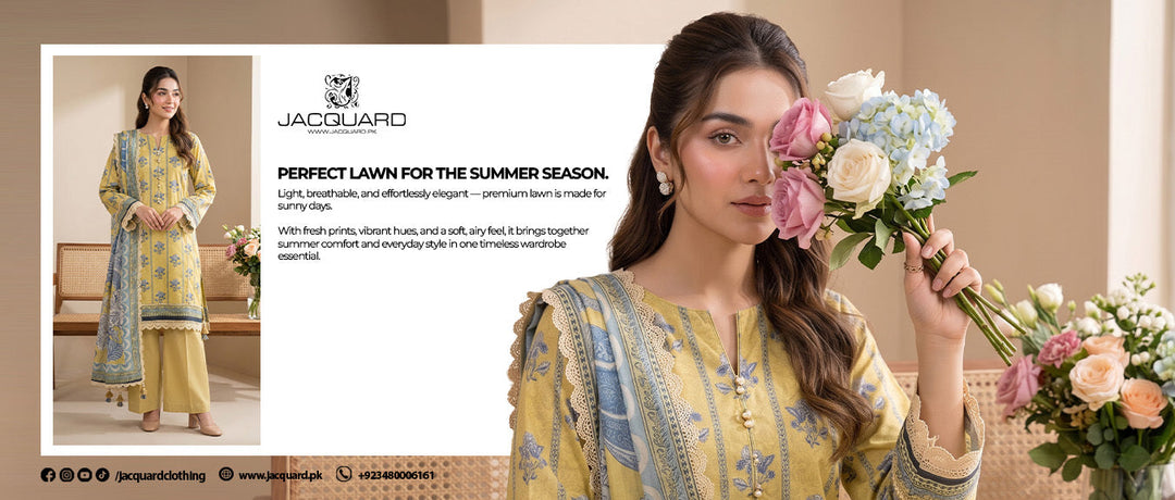 Perfect Lawn Suit for This Season By Jacquard Clothing