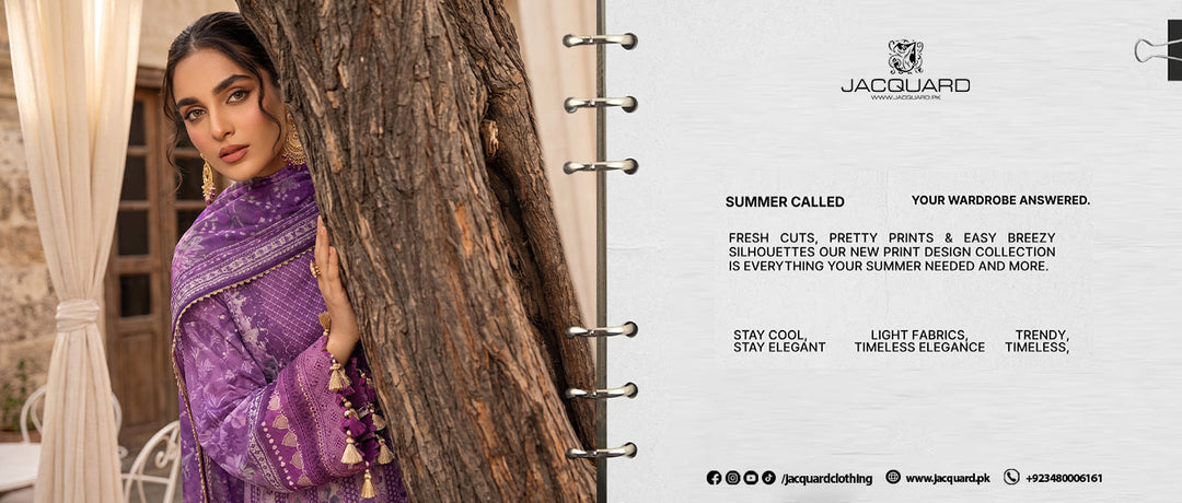 Jacquard 3 Piece Unstitched Lawn Suits - Latest Summer Collection
