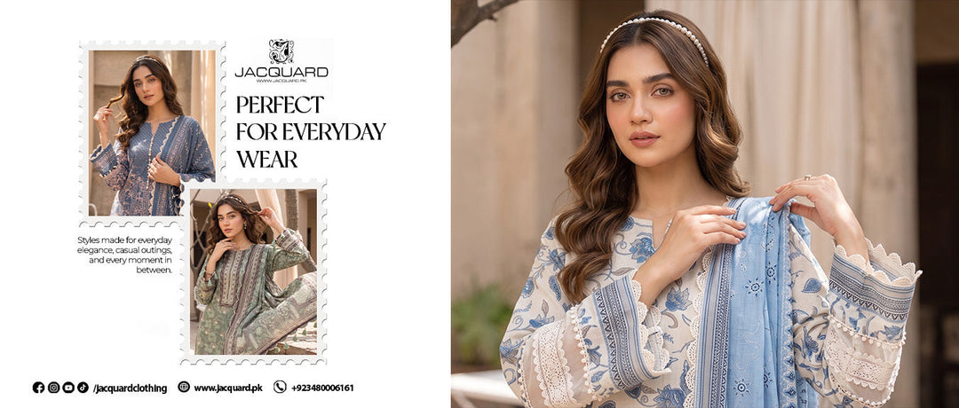 Premium 3 Piece Printed Lawn Suits for Women: New Arrivals at Jacquard Clothing