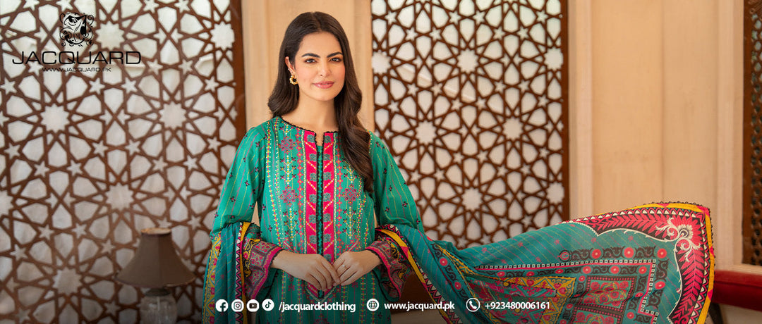 Premium Unstitched Suits in Pakistan by jacquard clothing