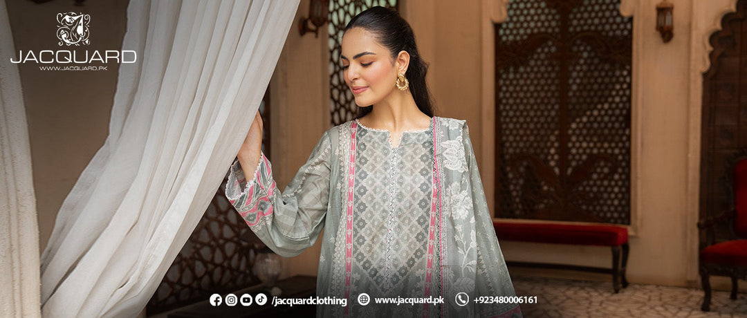 Printed and Embroidered Unstitched Suits Every Woman By Jacquard Clothing