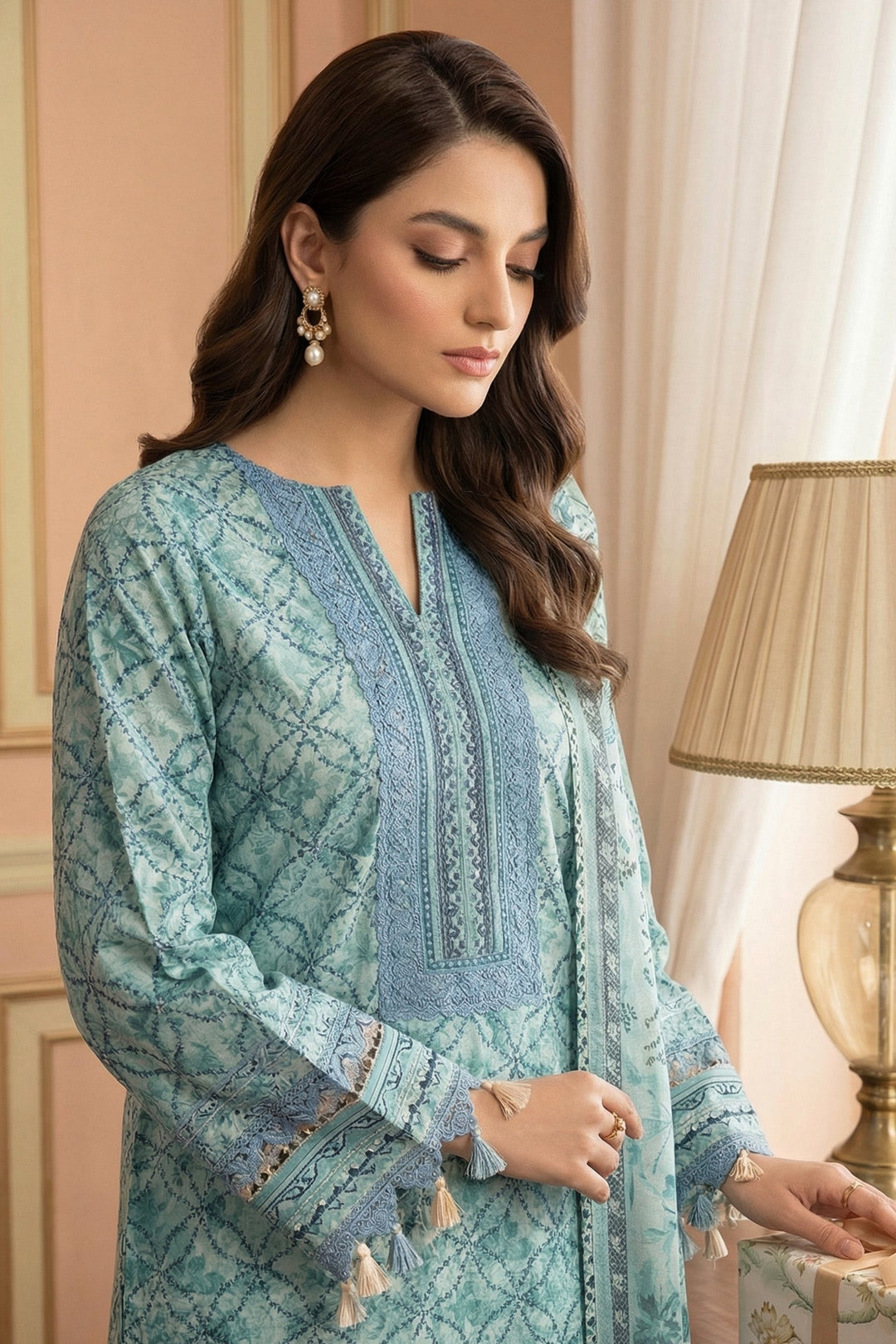 3 Piece Unstitched  Printed Lawn VOL-N-1 SU26