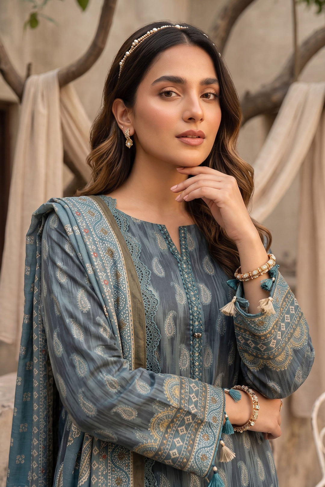 3 Piece Unstitched  Printed Lawn VOL-24 SU26