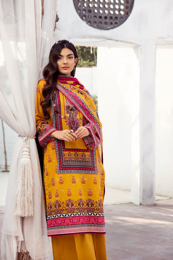 BAZM E DINARA | 3PC UNSTITCHED | PRINTED  LAWN SUMMER 2024 BY JACQUARD