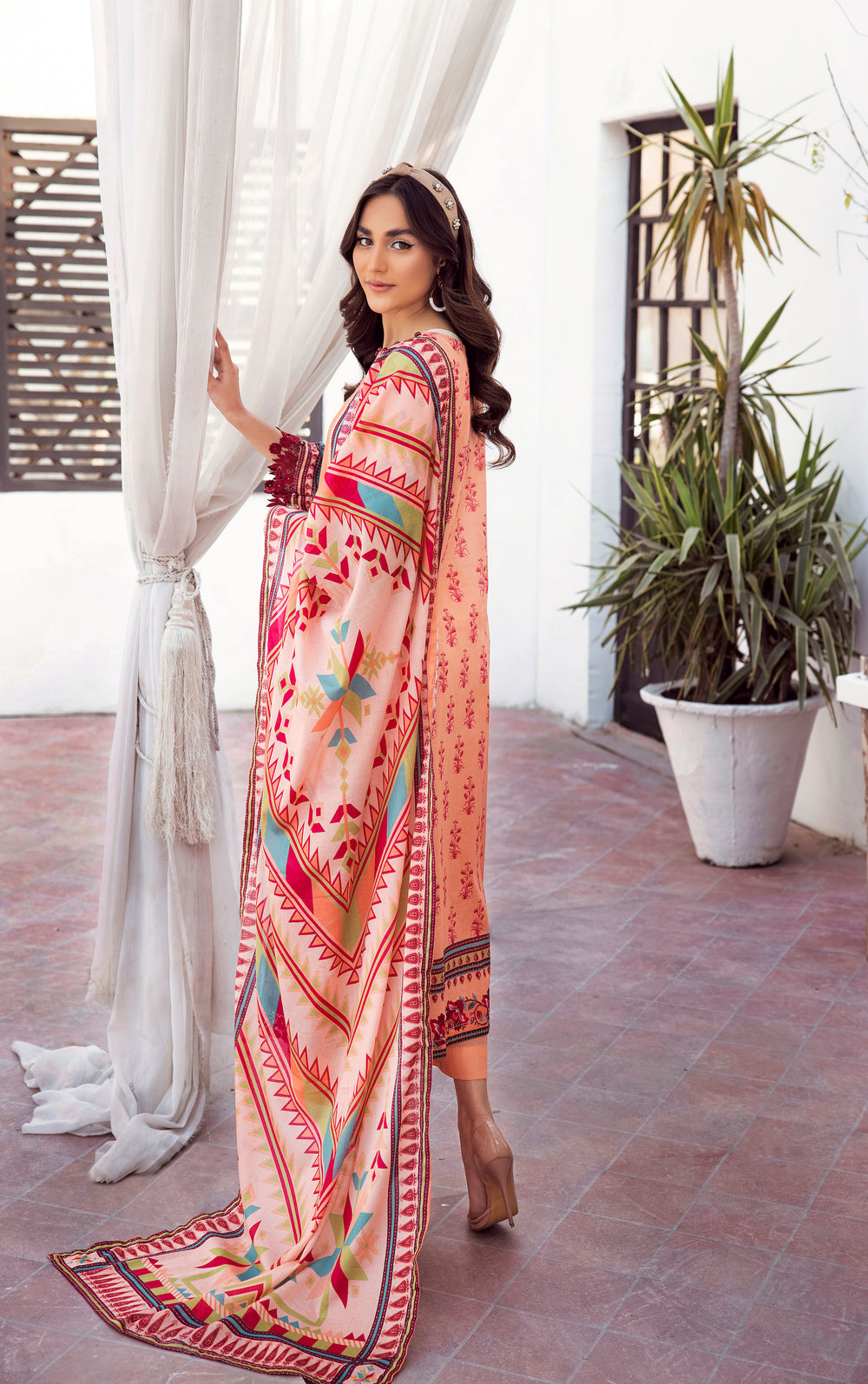 BAZM E DINARA | 3PC UNSTITCHED | PRINTED  LAWN SUMMER 2024 BY JACQUARD