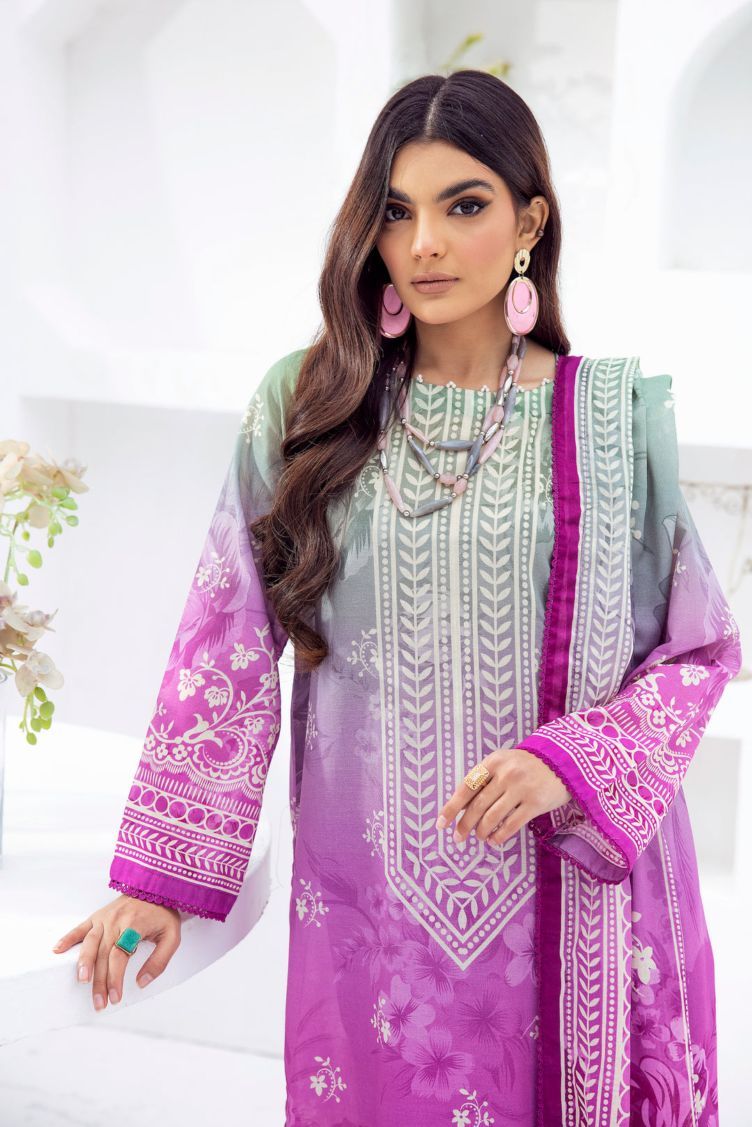 NEW ARRIVALS SEHR E BAHAR | 3PC UNSTITCHED | PRINTED LAWN SUMMER 24'