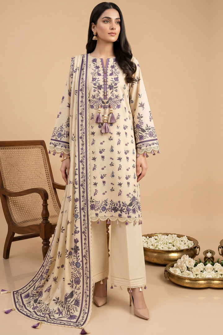 Desert Sand 3 Piece Unstitched Premium Printed Lawn