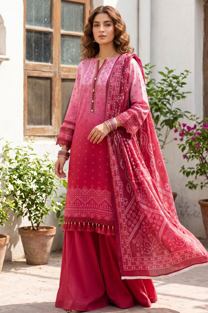 Gradient 3 Piece Unstitched Premium Printed Lawn