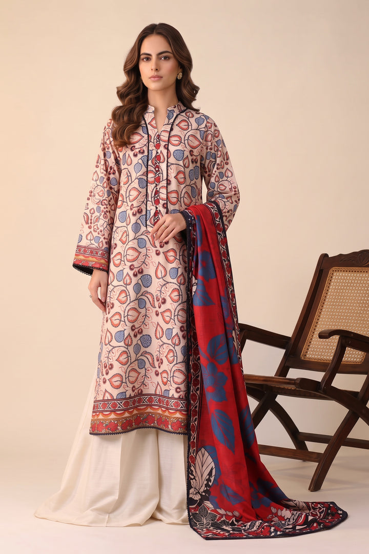 3 Piece Unstitched Skin Khaddar