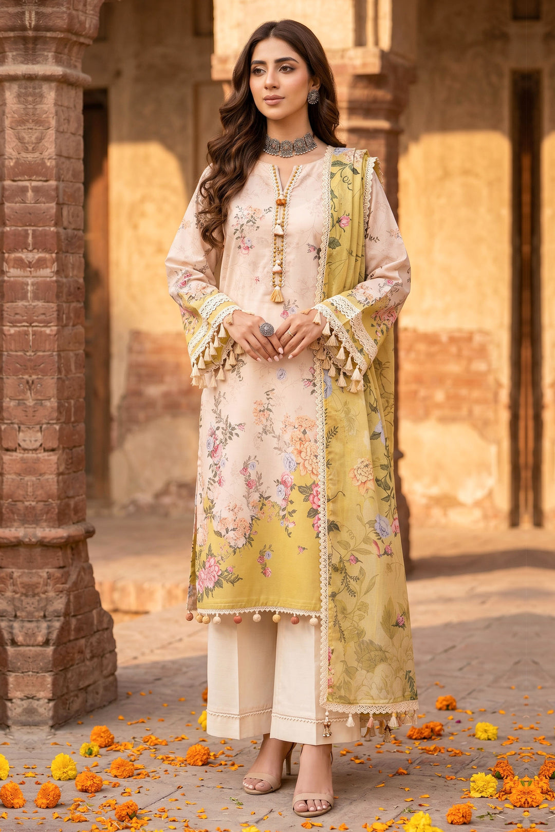 3 Piece Unstitched Skin Premium Lawn