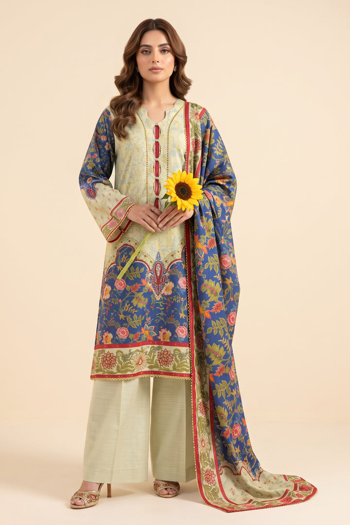 3 Piece Unstitched Panache Green Khaddar