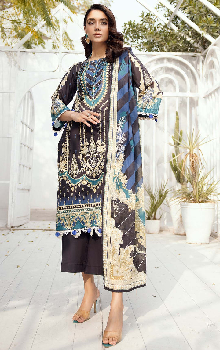Yellow - Jacquard Cotton 2pc Unstitched Dress Material with Jewellery Set 23 main image 0