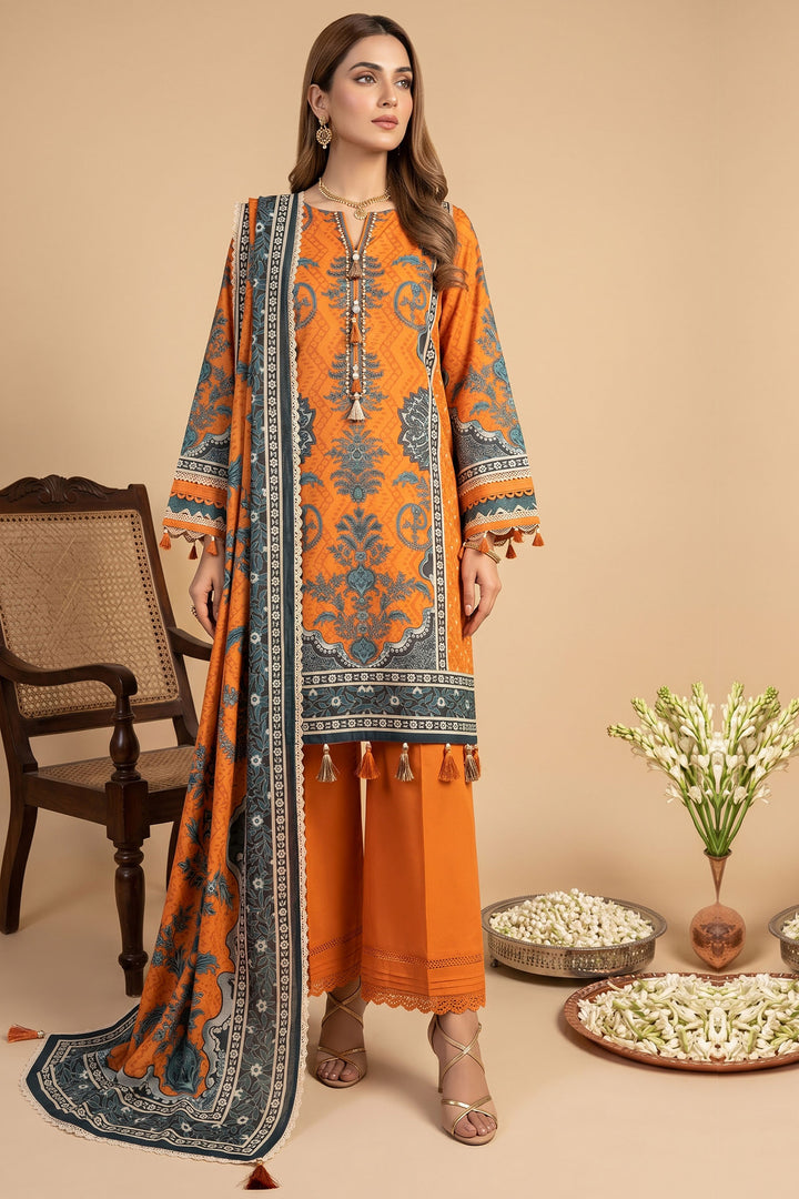 Pumpkin 3 Piece Unstitched Premium Printed Lawn
