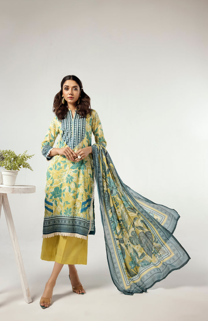 3PCS UNSTITCHED-DIGITAL PRINTED LAWN SUIT SUMMER 24 BY JACQUARD CLOTHING