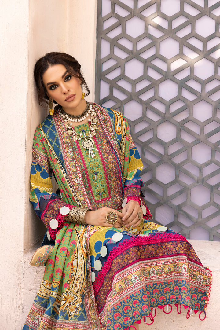 MASTANI COLLECTION / 3PC / PRINTED EMBROIDERED LAWN UNSTITCHED COLLECTION  SUMMER 2023 EID EDIT 2 BY JACQUARD CLOTHING