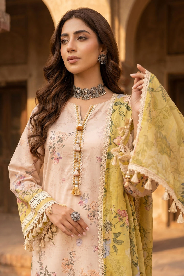 3 Piece Unstitched Skin Premium Lawn