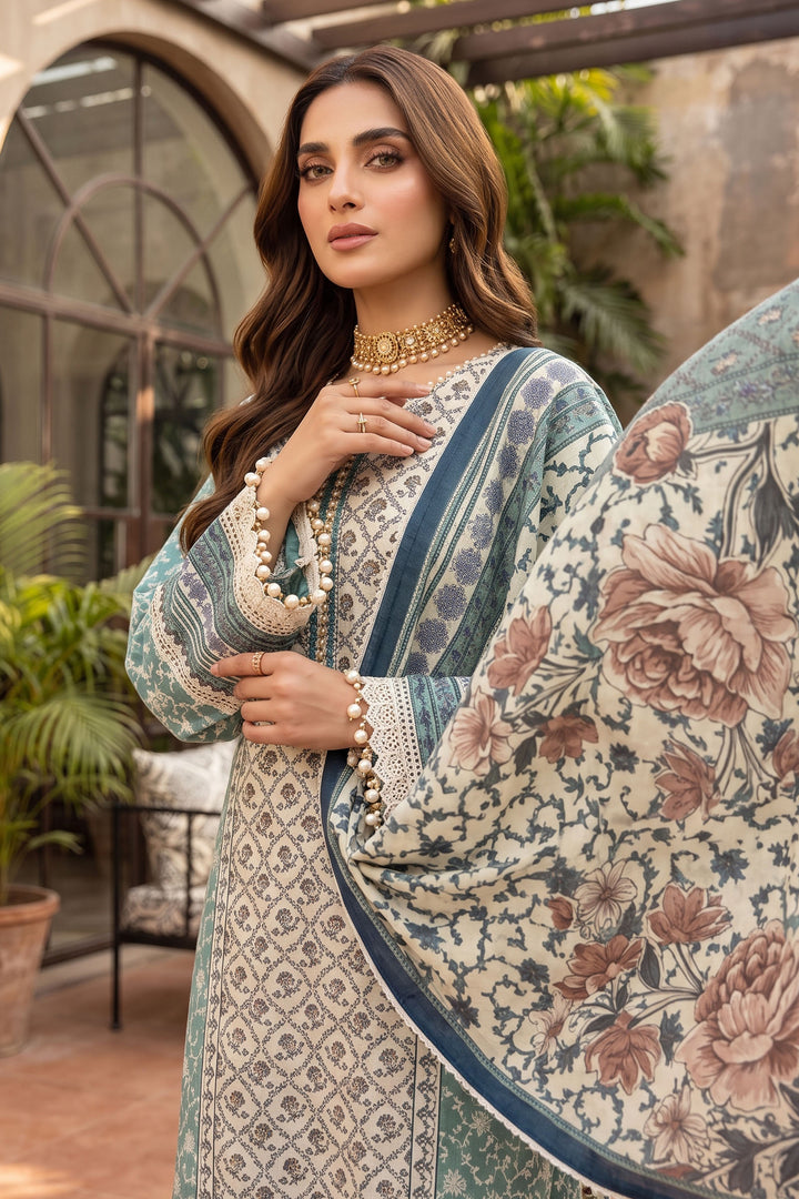 Multi 3 Piece Unstitched Premium Printed Lawn