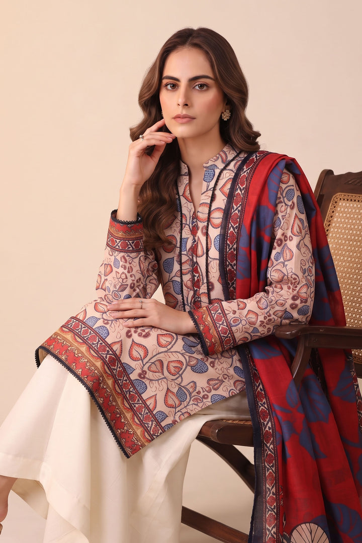 3 Piece Unstitched Skin Khaddar
