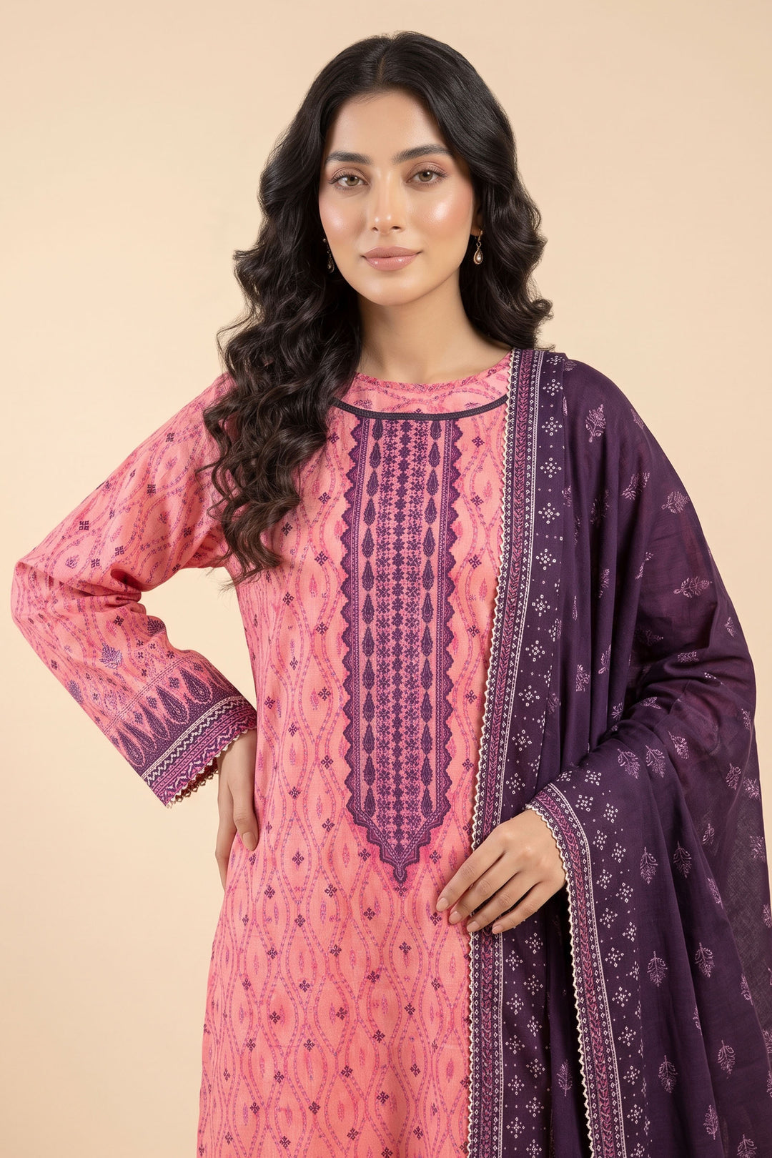 3 Piece Unstitched Geraldine Premium Linen
