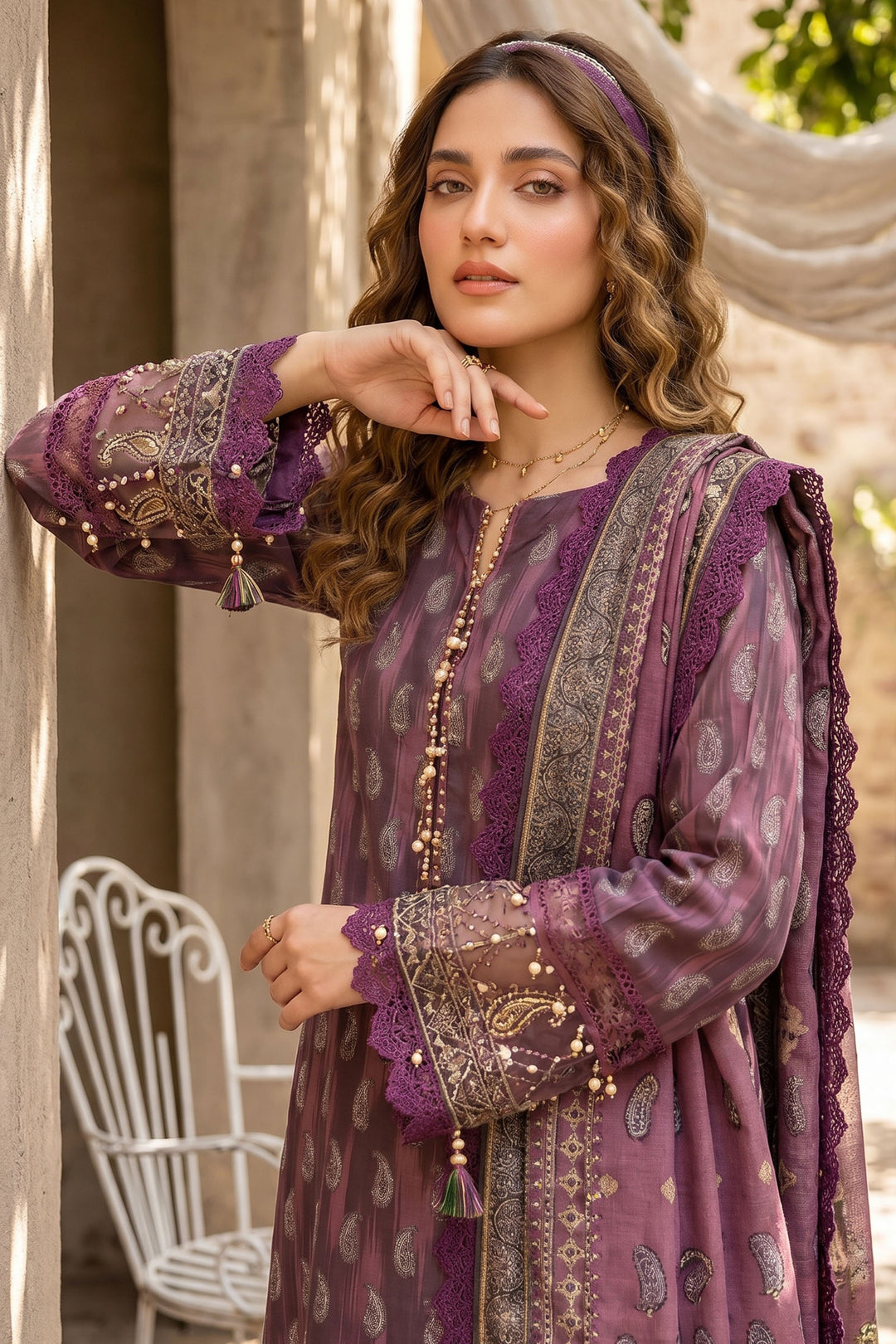 Pansy Purple 3 Piece Unstitched Premium Printed Lawn