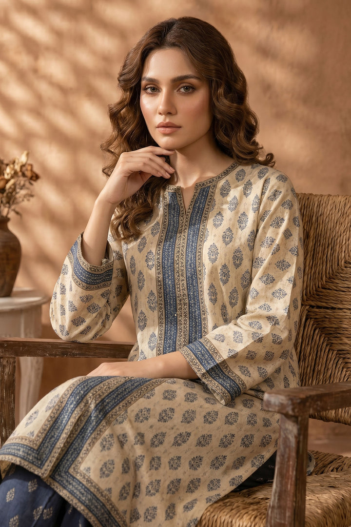 Desert Sand 2 Piece Unstitched Printed Cambric Co-Ord Set