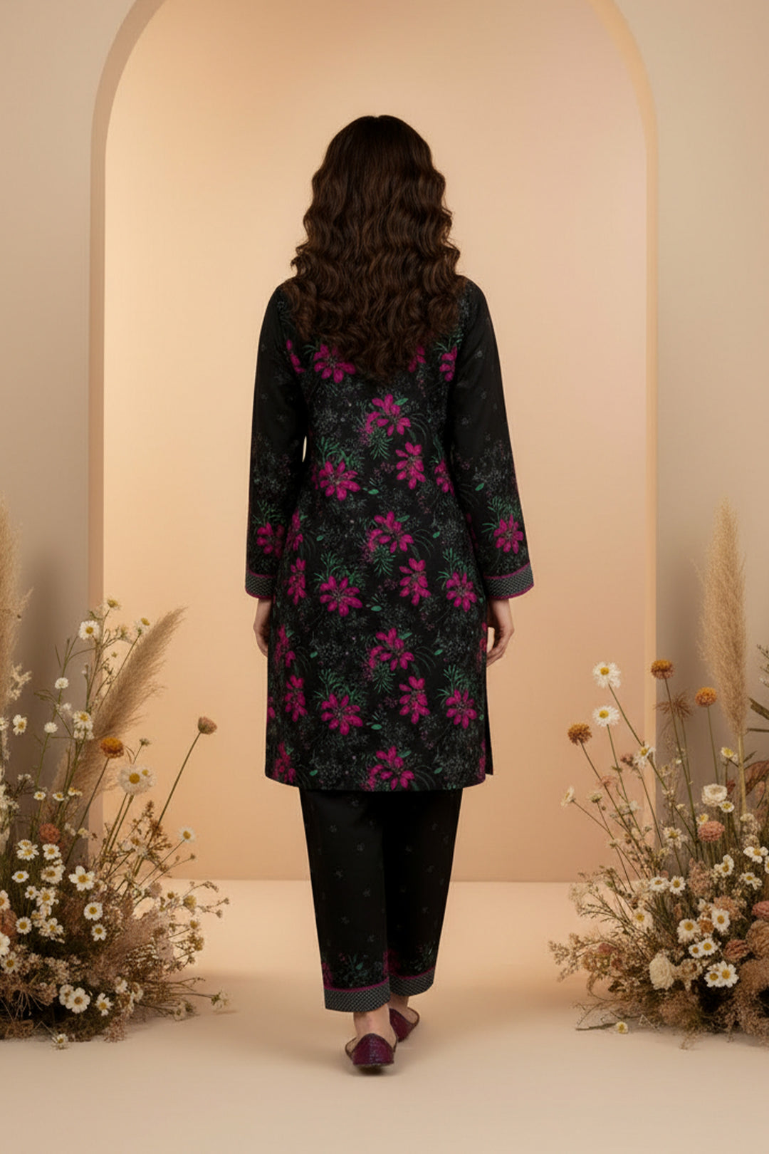 2 Pc Unstitched Premium Printed Black Co-Ord Set By Jacquard Clothing Summer 2026 Collection