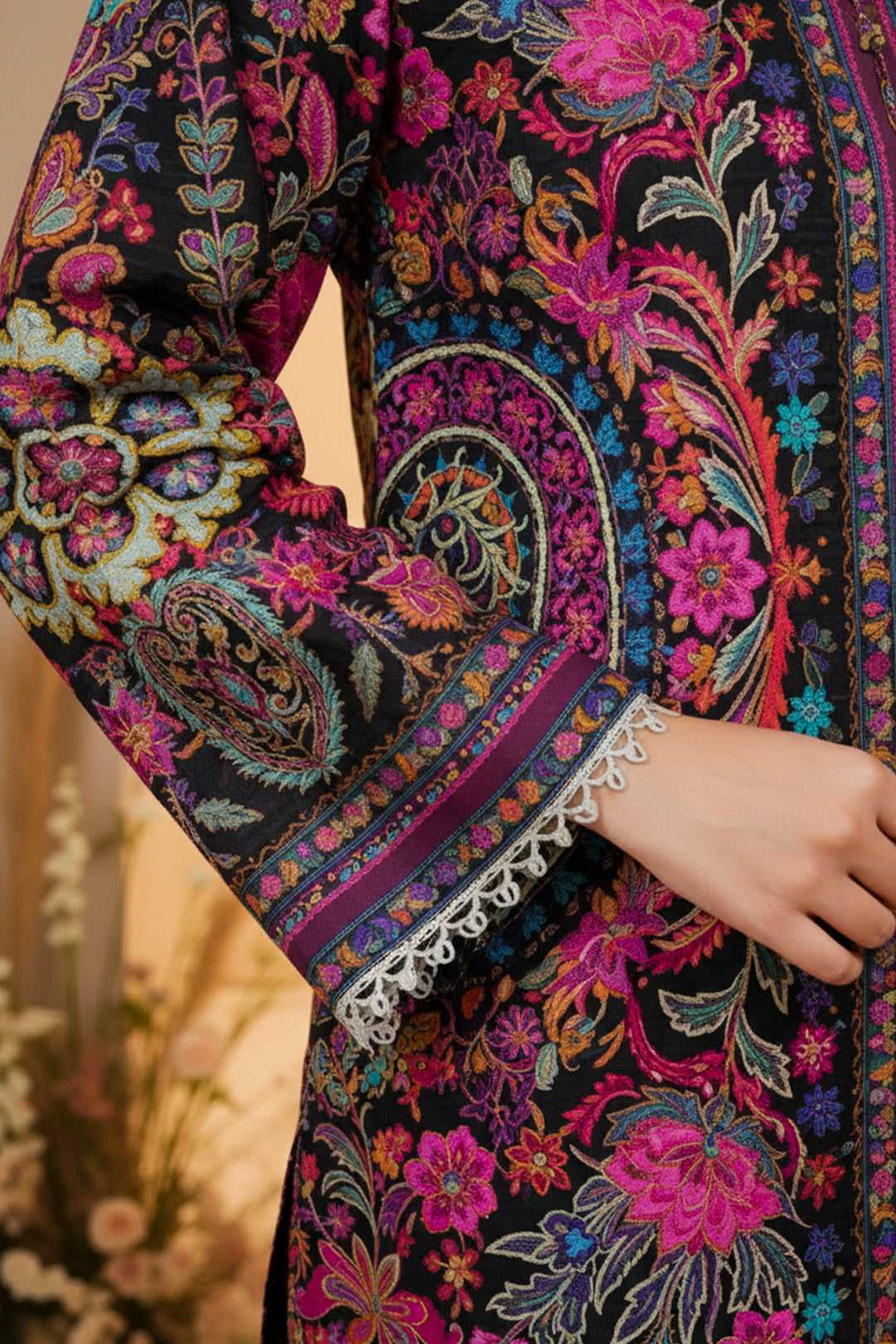 2 Pc Unstitched Premium Printed Black Co-Ord Set By Jacquard Clothing Summer 2026 Collection