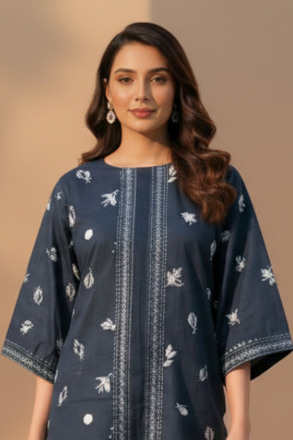 2 Pc Unstitched Premium Printed Charcoal Co-Ord Set By Jacquard Clothing Summer 2026 Collection