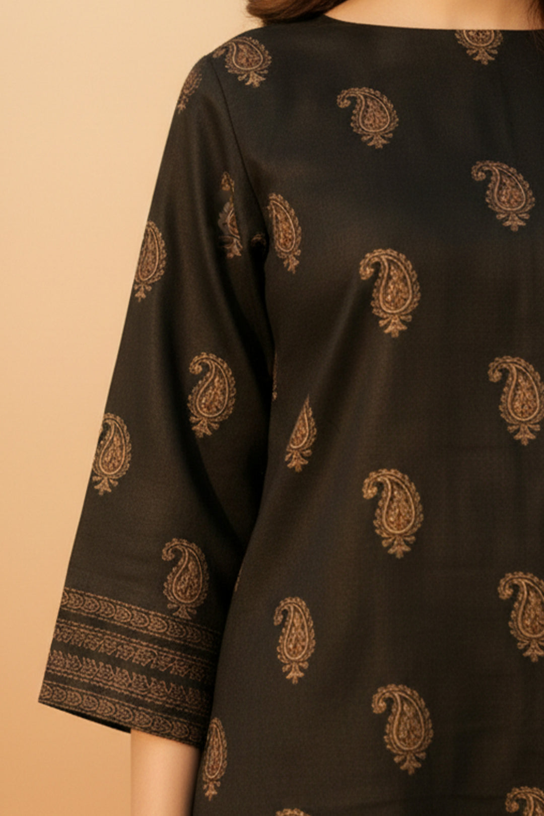 2 Pc Unstitched Premium Printed Coffee Co-Ord Set By Jacquard Clothing Summer 2026 Collection