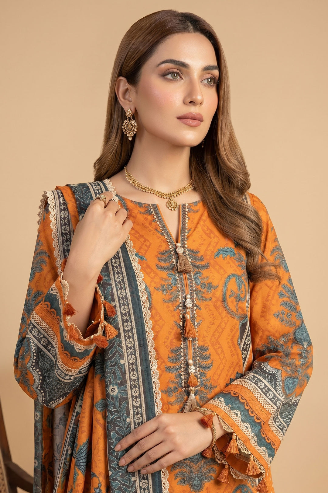 Pumpkin 3 Piece Unstitched Premium Printed Lawn