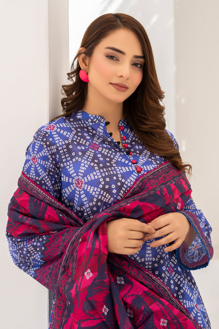 3 Piece Unstitched Plum Premium Lawn