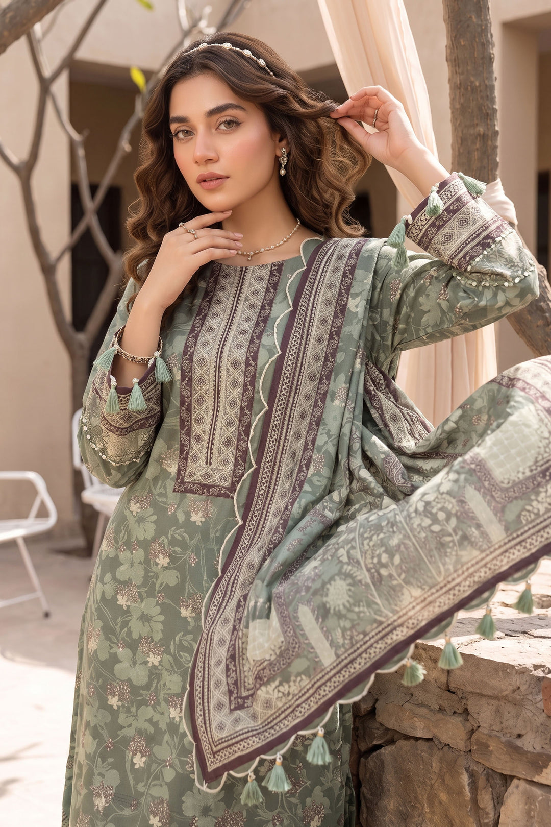 Camouflage Green 3 Piece Unstitched Premium Printed Lawn