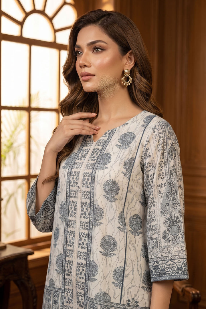Platinum 2 Piece Unstitched Printed Cambric Co-Ord Set