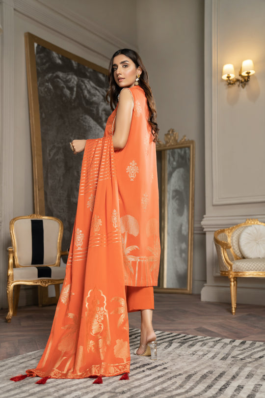 Women Mahendi Organza Jacquard Un Stitched Suit Ethnic Collections