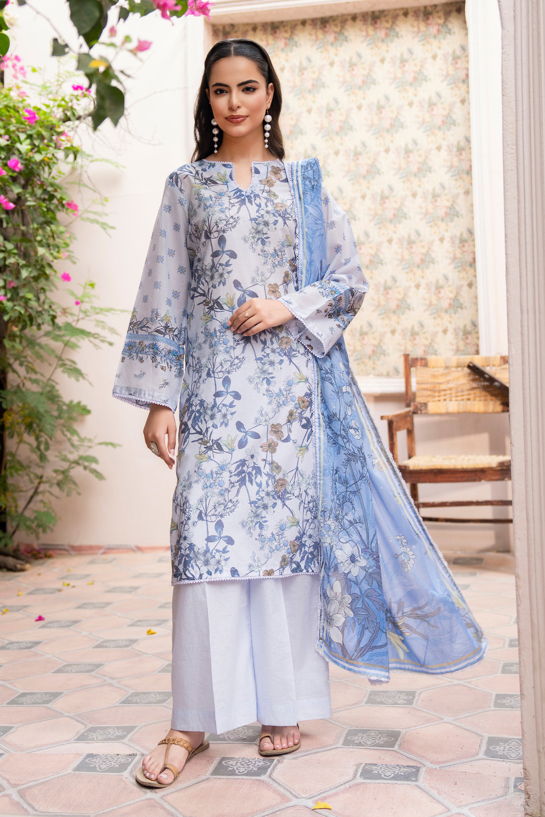 3PC Unstitched Lavender Lawn - SU25V24-S5 - JACQUARD CLOTHING