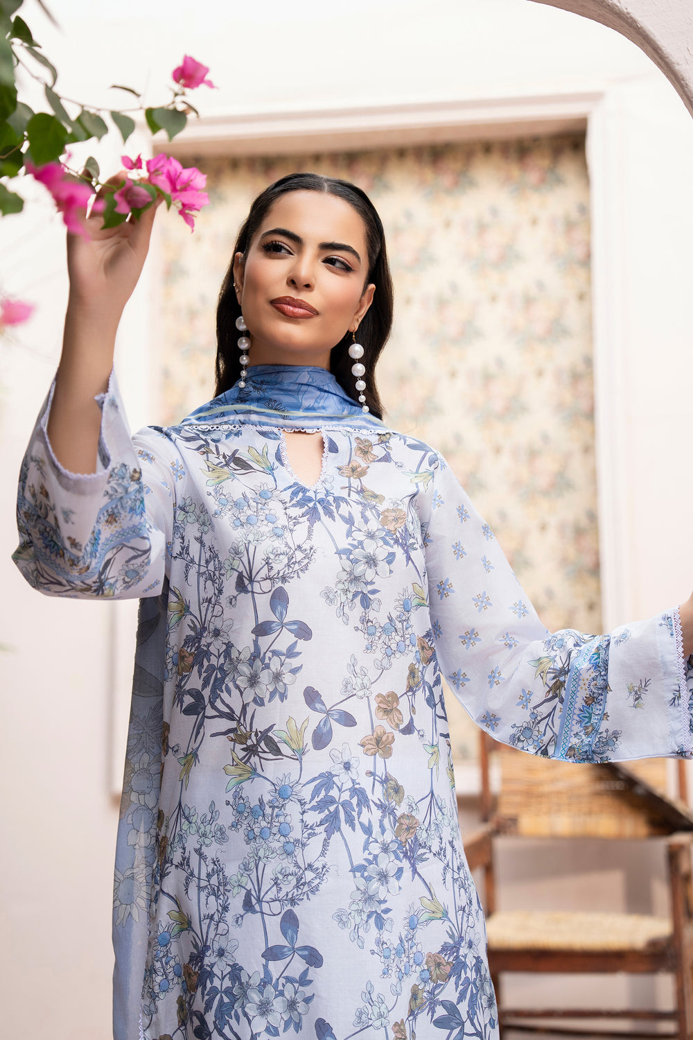 3PC Unstitched Lavender Lawn - SU25V24-S5 - JACQUARD CLOTHING