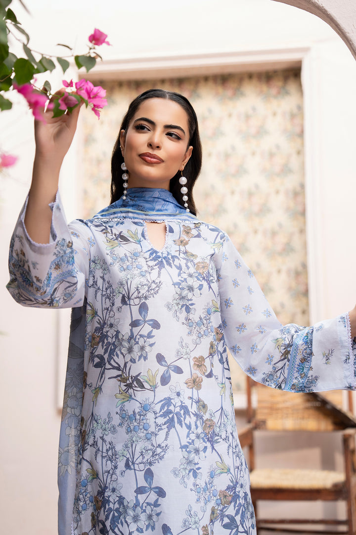3PC Unstitched Lavender Lawn - SU25V24-S5 - JACQUARD CLOTHING