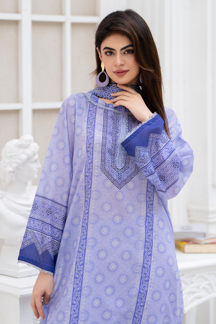 3PC Unstitched Lavender Lawn - SU25V30-S6 - JACQUARD CLOTHING