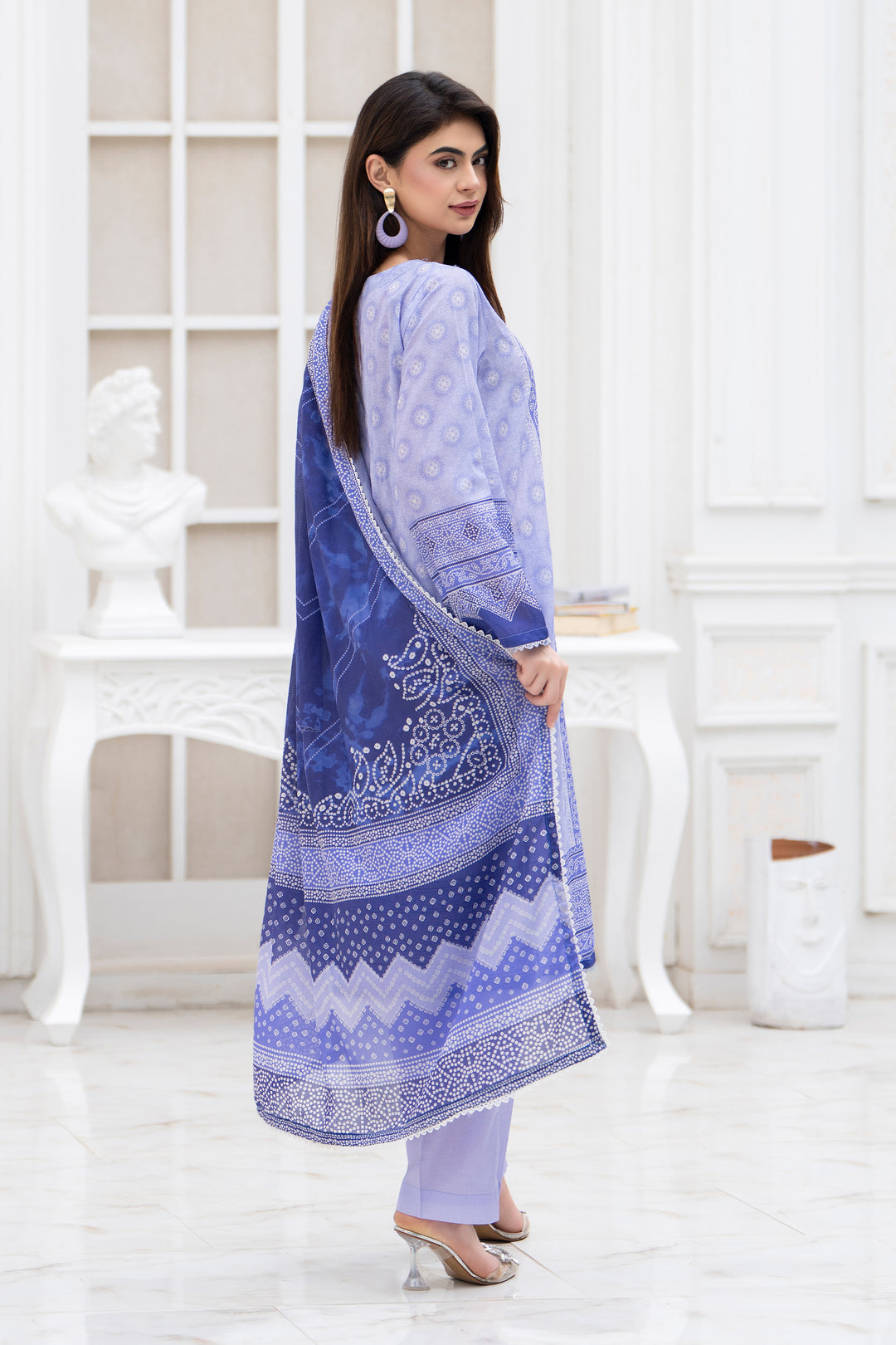 3PC Unstitched Lavender Lawn - SU25V30-S6 - JACQUARD CLOTHING