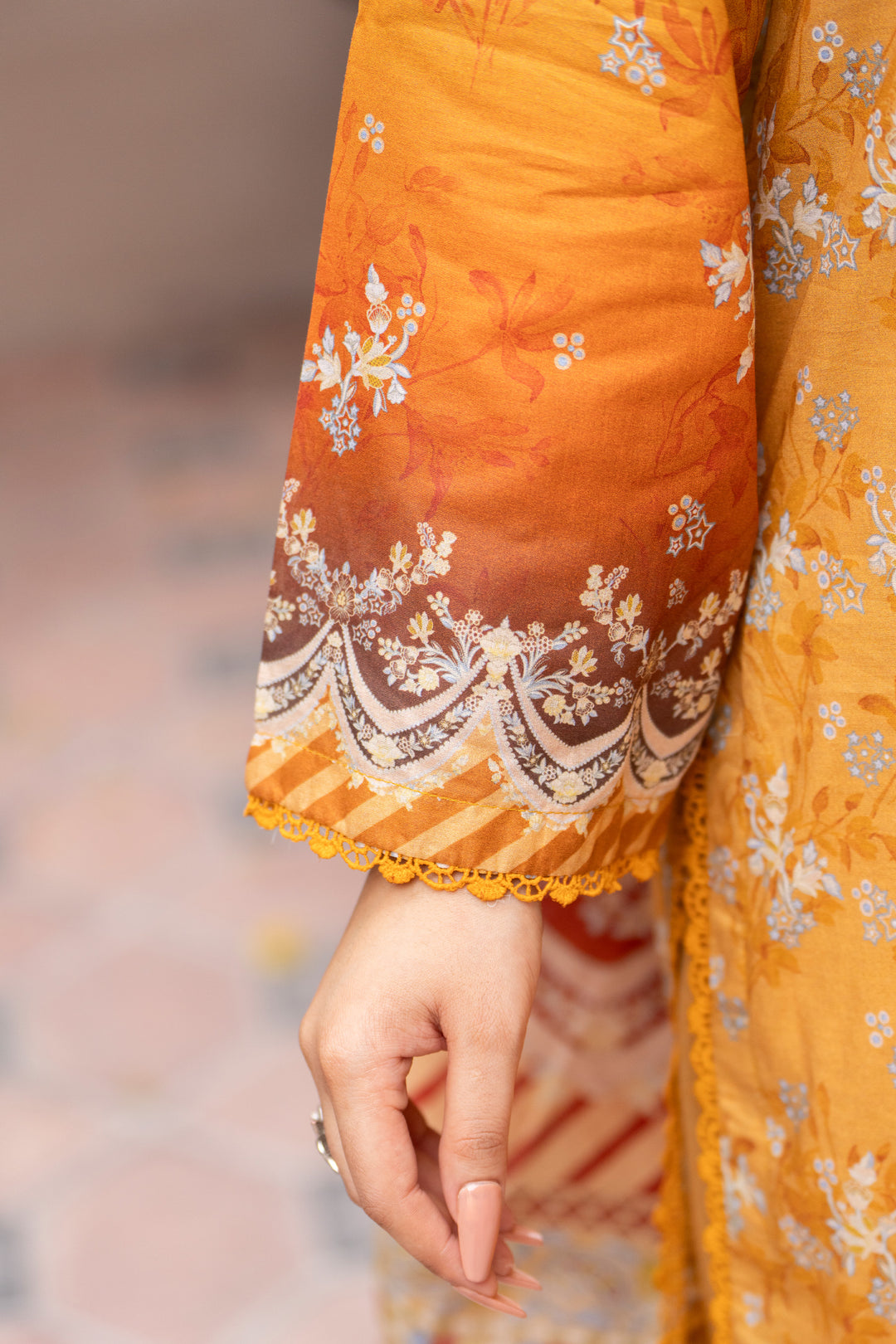 3PC Unstitched Mustard Lawn - SU25V25-S3 - JACQUARD CLOTHING